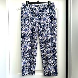 TALBOTS ~ Floral Cropped Pants